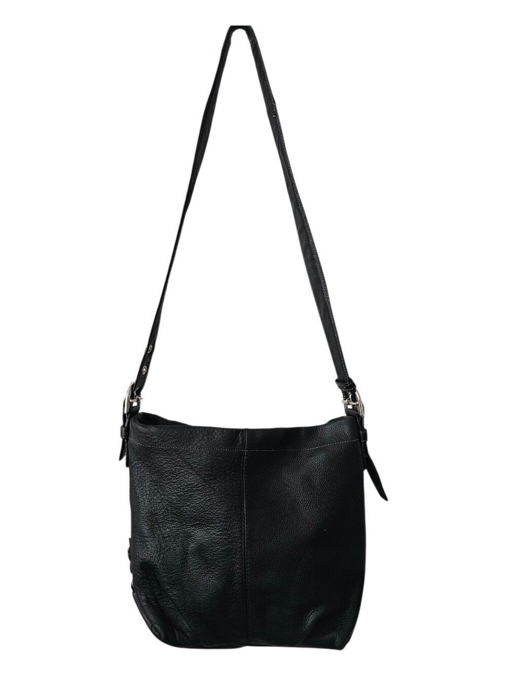 Coach Black Pebbled Leather Hobo Bag | Slouchy Shoulder Purse | Classic Everyday